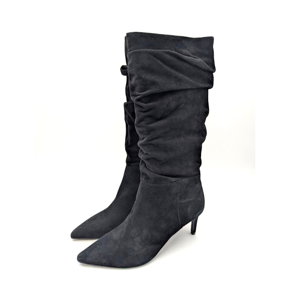 Dune London Slouch Pointed Toe Heel Boots Women's Black Size US11 EU41